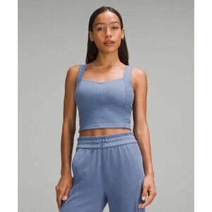 Lululemon Ribbed Softstreme Tank & Shorts Set Oasis Blue Size S Relaxed Fit